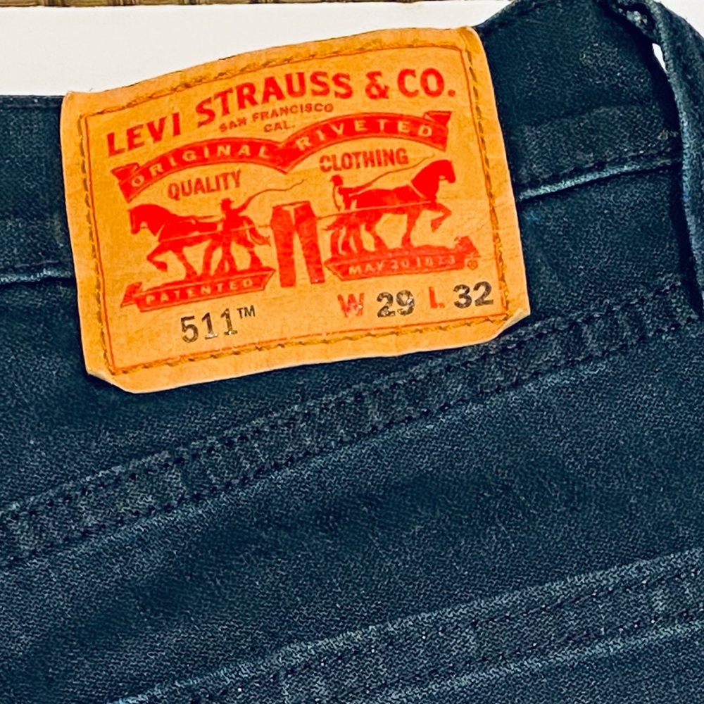 🌟2xHP🌟Like New! Levi’s 511 Slim Dark Denim Jeans 29 x 32 Sustainably Made! - Picture 3 of 10